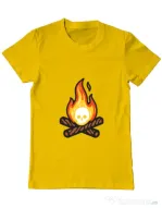 Tricou ADLER barbat Skullfire Galben