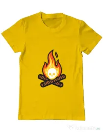 Tricou ADLER barbat Skullfire Galben