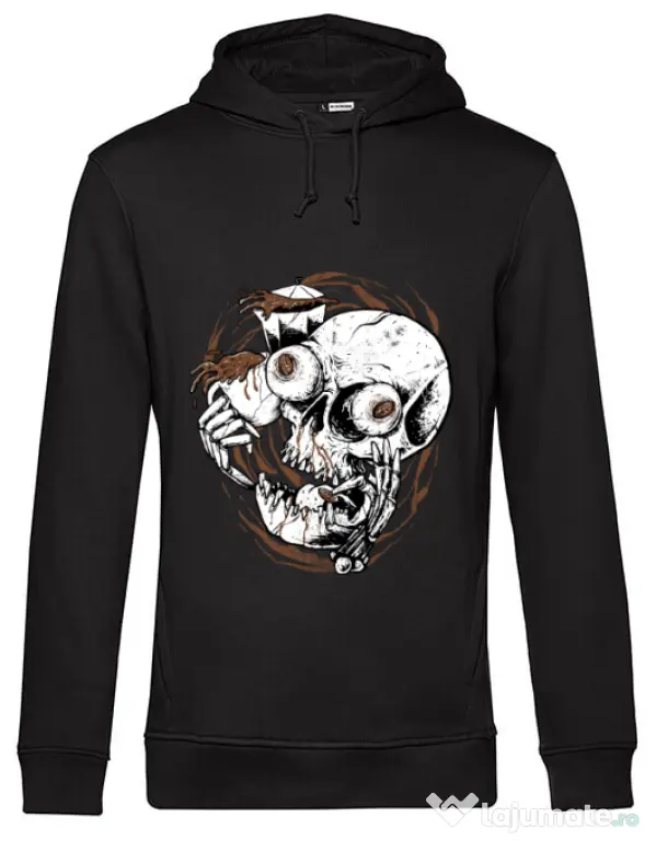 Hoodie barbat cu gluga Coffee Addict Negru