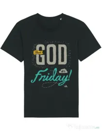 Tricou STANLEY STELLA barbat Thank GOD its Friday Negru
