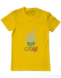 Tricou ADLER barbat Yes You Can Galben