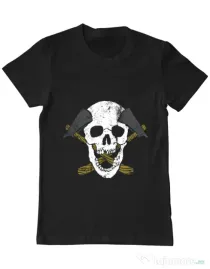 Tricou ADLER barbat Skull Axe Negru