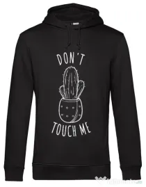 Hoodie barbat cu gluga Do not touch me Negru