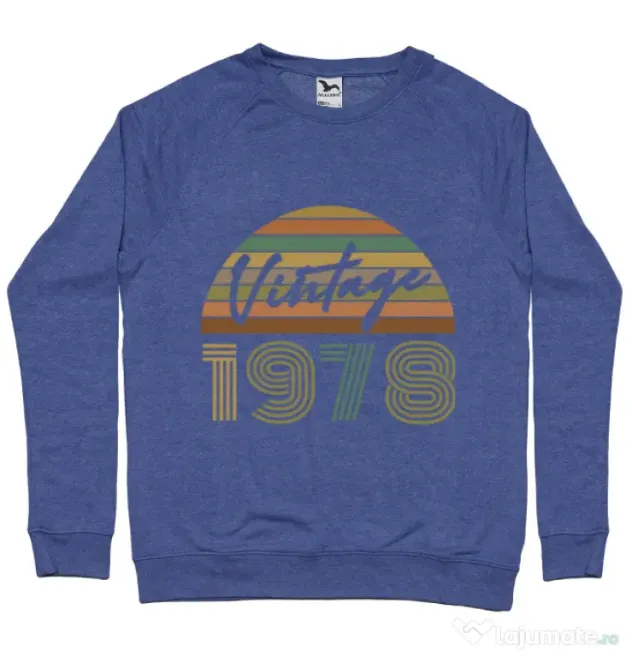 Bluza ADLER barbat Vintage 1978 Albastru melanj