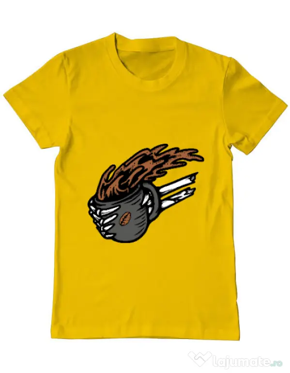 Tricou ADLER barbat Coffee First Galben