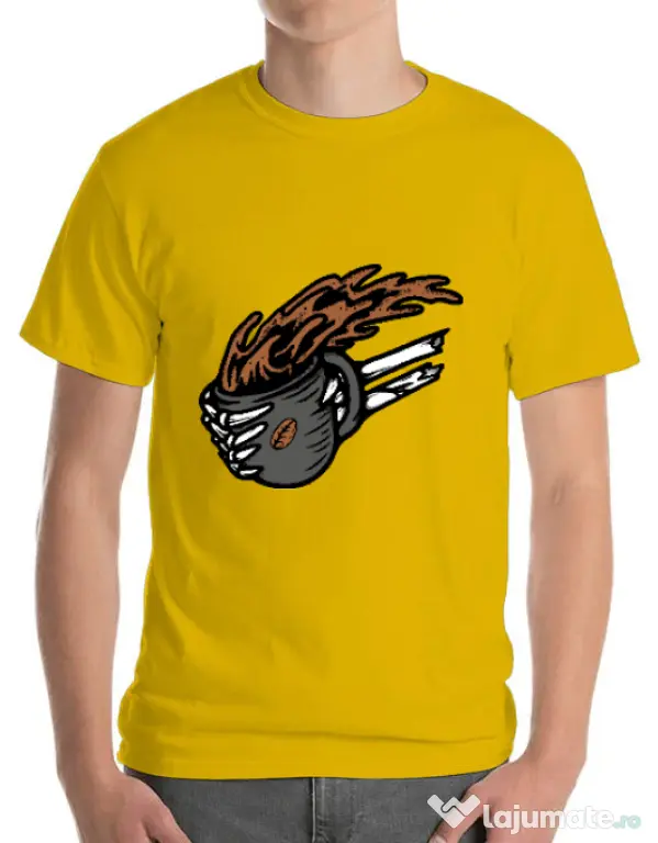 Tricou ADLER barbat Coffee First Galben