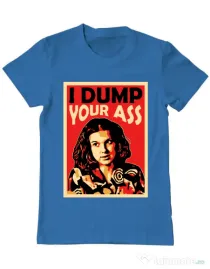 Tricou ADLER barbat I dump your ass Albastru azuriu