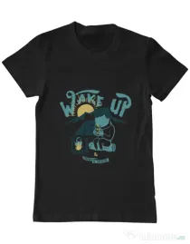 Tricou ADLER barbat Wake up and drink a coffee Negru