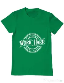 Tricou ADLER barbat Work Hard Verde mediu