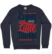 Bluza ADLER barbat Enjoy The Little Things Denim inchis