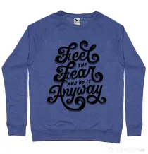Bluza ADLER barbat Feel The Fear And Do It Anyway Albastru melanj