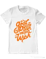 Tricou ADLER barbat A Goal Without a Plan is Just a Wish Alb