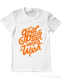 Tricou ADLER barbat A Goal Without a Plan is Just a Wish Alb
