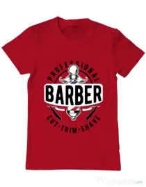 Tricou ADLER barbat Professional barber Rosu