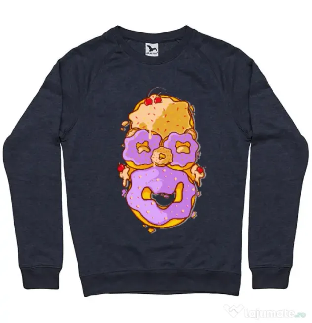 Bluza ADLER barbat Homer Donut Denim inchis