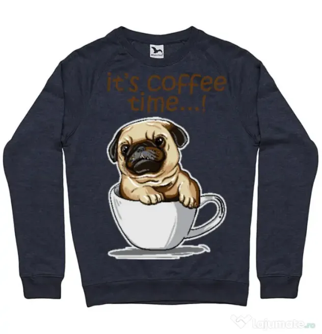 Bluza ADLER barbat Its Coffee Time Denim inchis