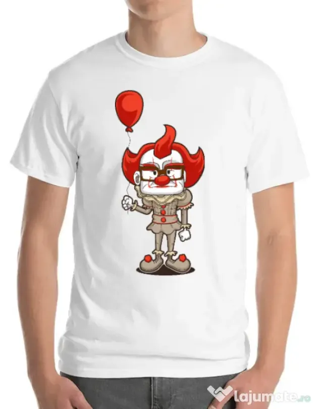 Tricou ADLER barbat NICE CLOWN Alb
