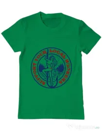 Tricou ADLER barbat SUPPORT YOUR LOCAL HOOKERS Verde mediu