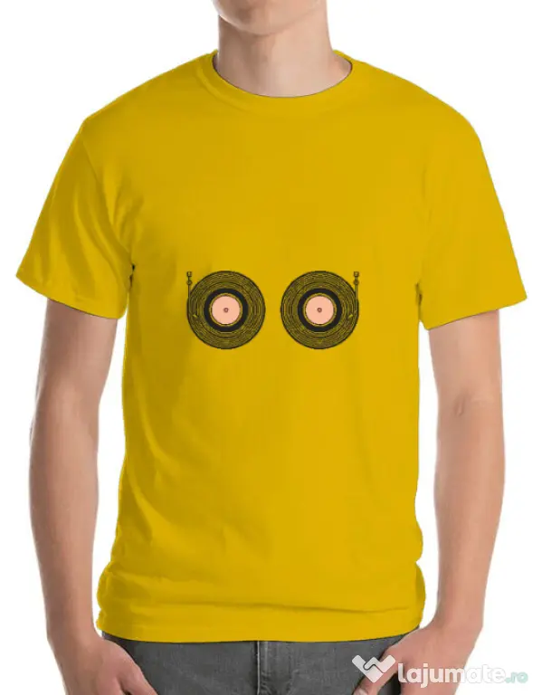 Tricou ADLER barbat Boobs Rhythm Galben