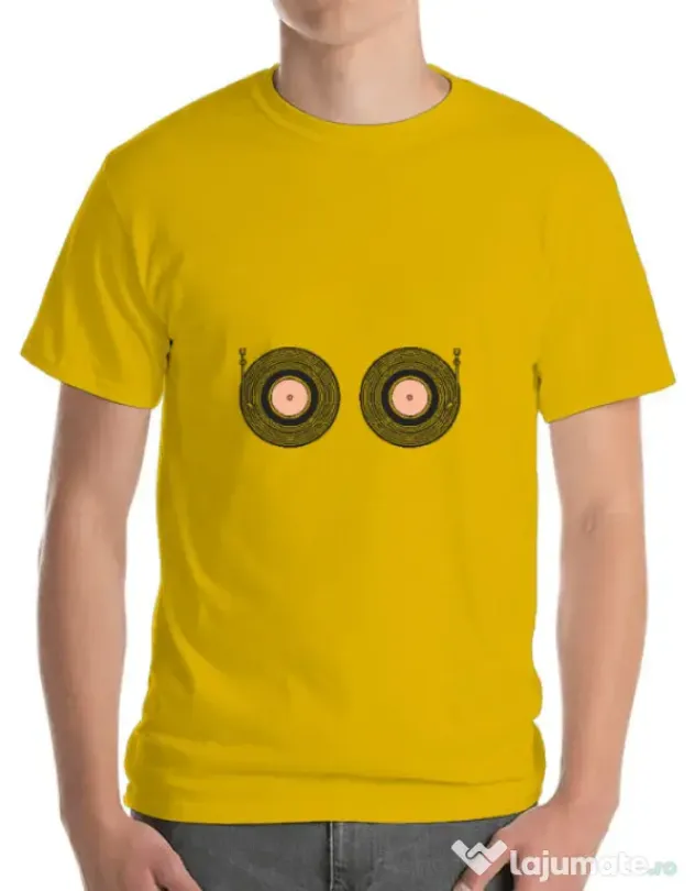 Tricou ADLER barbat Boobs Rhythm Galben