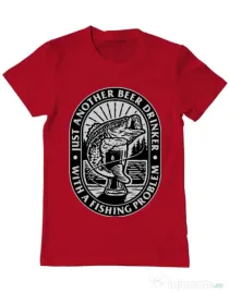 Tricou ADLER barbat Fishing problem Rosu