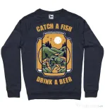 Bluza ADLER barbat Catch a fish Denim inchis