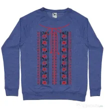 Bluza ADLER barbat Etno 2 Albastru melanj