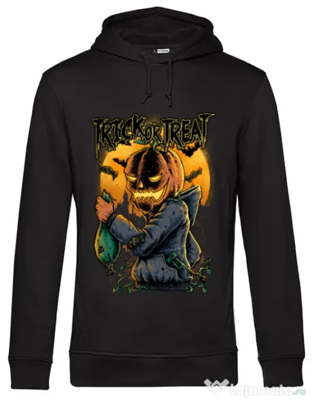 Hoodie barbat cu gluga Candy hunter Negru