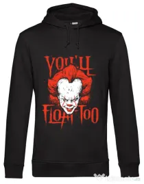 Hoodie barbat cu gluga You ll float too Negru