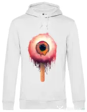 Hoodie barbat cu gluga Eyesicle Alb 