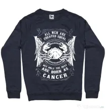 Bluza ADLER barbat The best men are born as Cancer Denim inchis