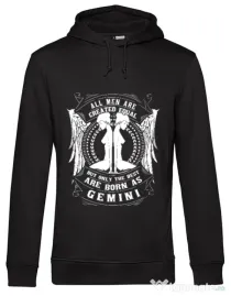 Hoodie barbat cu gluga The best men are born as Gemini Negru