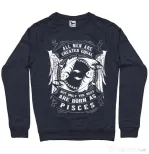 Bluza ADLER barbat The best men are born as Pisces Denim inchis