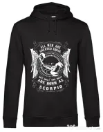 Hoodie barbat cu gluga The best men are born as Scorpio Negru