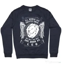 Bluza ADLER barbat The best women are born as Leo Denim inchis