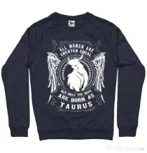 Bluza ADLER barbat The best women are born as Taurus Denim inchis
