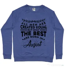 Bluza ADLER barbat The best men are born in August Albastru melanj