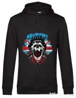 Hoodie barbat cu gluga Anarchy queen Negru