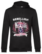 Hoodie barbat cu gluga Rebellion Negru