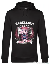 Hoodie barbat cu gluga Rebellion Negru