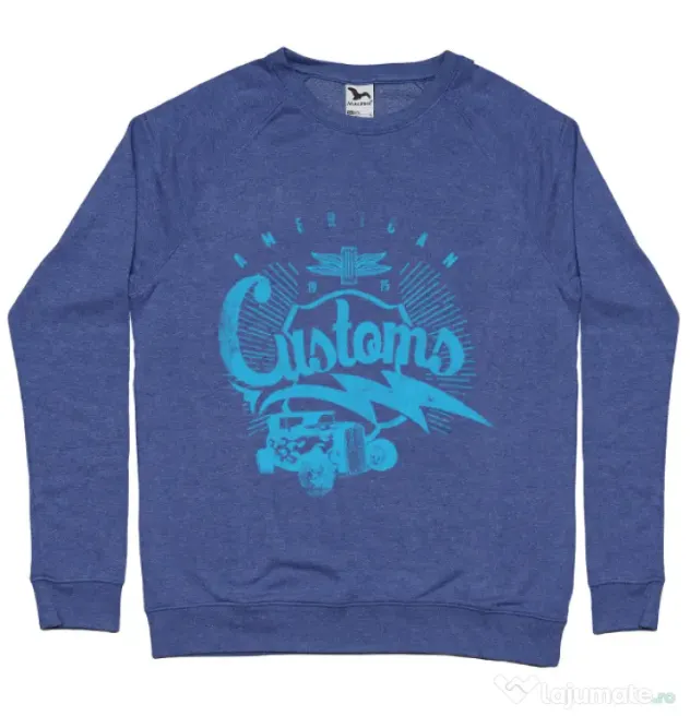 Bluza ADLER barbat American customs Albastru melanj