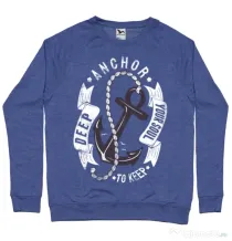 Bluza ADLER barbat Anchor your soul Albastru melanj