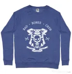 Bluza ADLER barbat Bad bones crew crest Albastru melanj