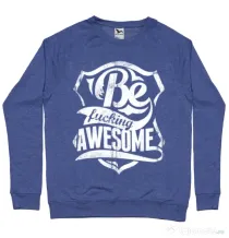 Bluza ADLER barbat Be awesome Albastru melanj