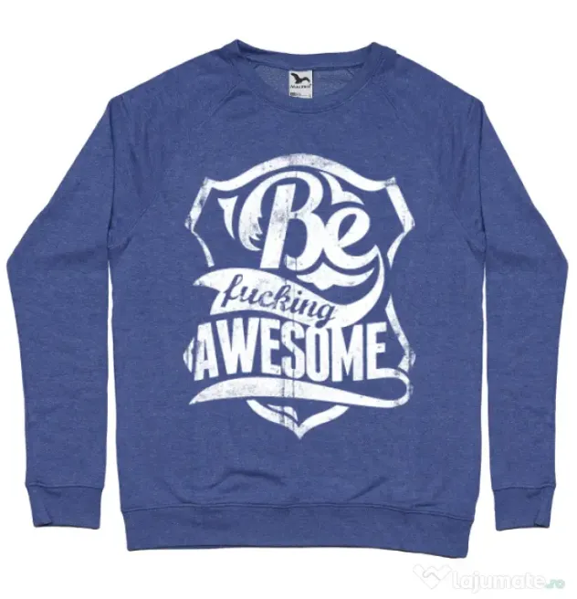 Bluza ADLER barbat Be awesome Albastru melanj