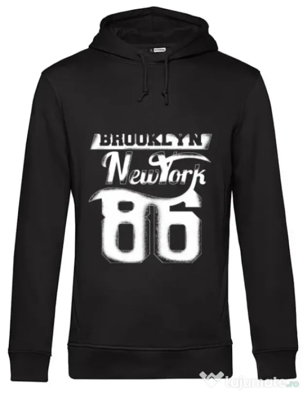 Hoodie barbat cu gluga Brooklyn Negru