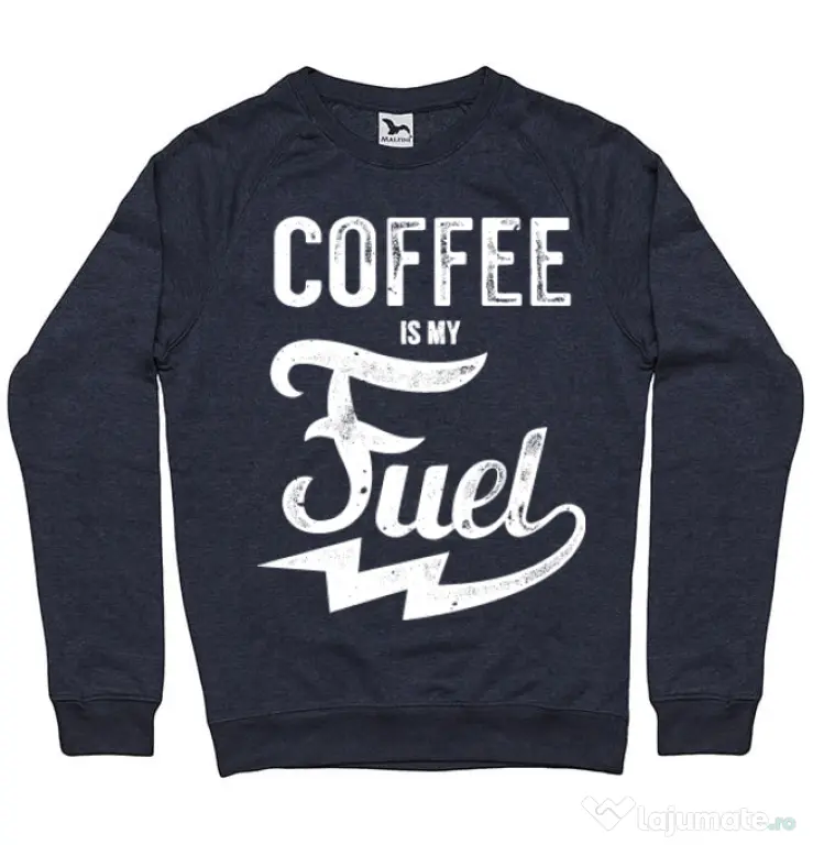 Bluza ADLER barbat Coffee is my fuel Denim inchis