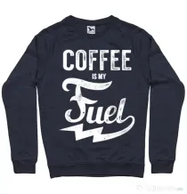 Bluza ADLER barbat Coffee is my fuel Denim inchis