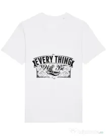 Tricou STANLEY STELLA barbat Everything will be ok Alb