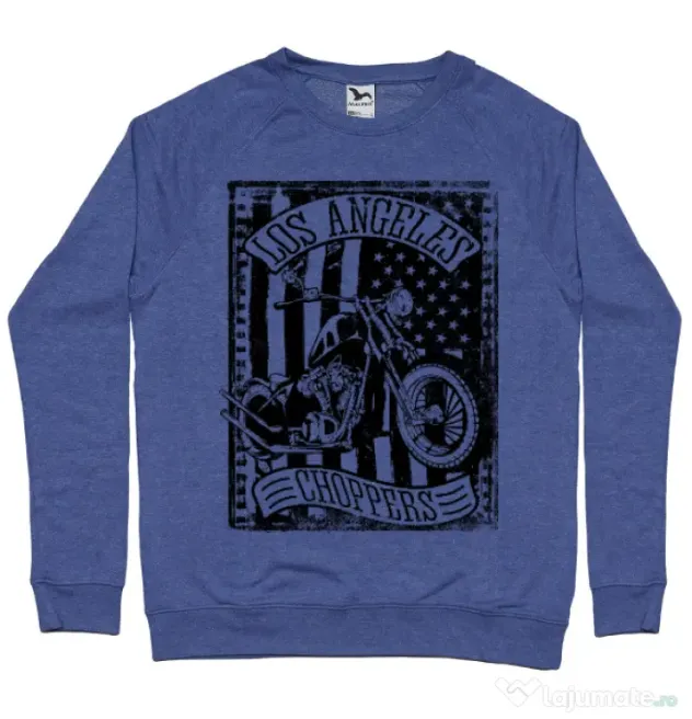 Bluza ADLER barbat Flag and bike Albastru melanj